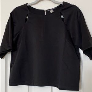 Black crop top size large